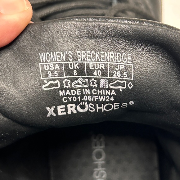 Xero Shoes Women's Breckenridge Barefoot Minimalist Leather Boots Black Size 9.5 - Picture 7 of 8